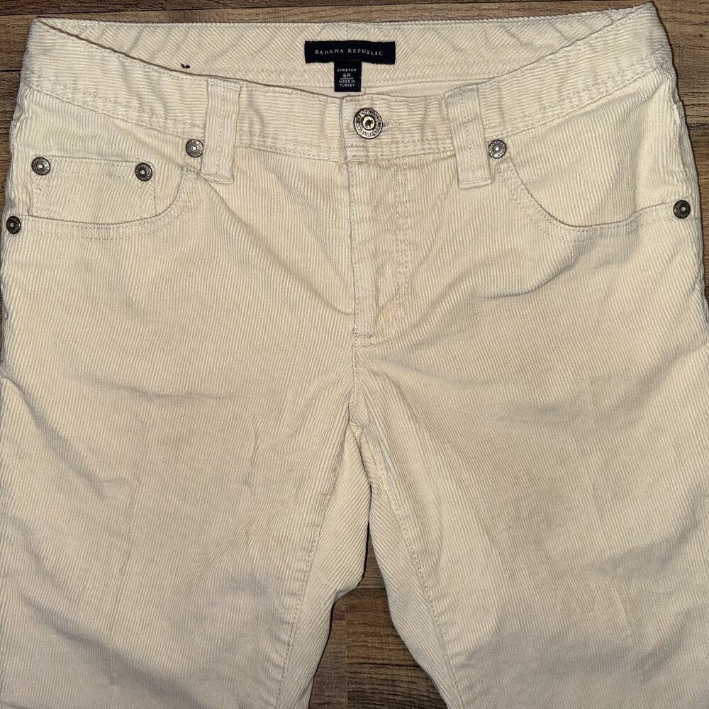 Banana Republic Corduroy Pants Ivory Size 6R Stretch